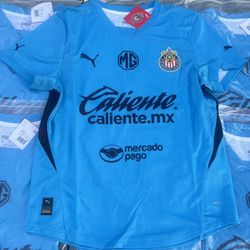 Soccer Chivas Guadalajara el rebaño sagrado  New Jersey  2025-  2026 fan version sizes small to 4xl tricampeon futbol Mexico home local away visitante