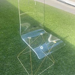 Clear Acrylic/Gold Chair 