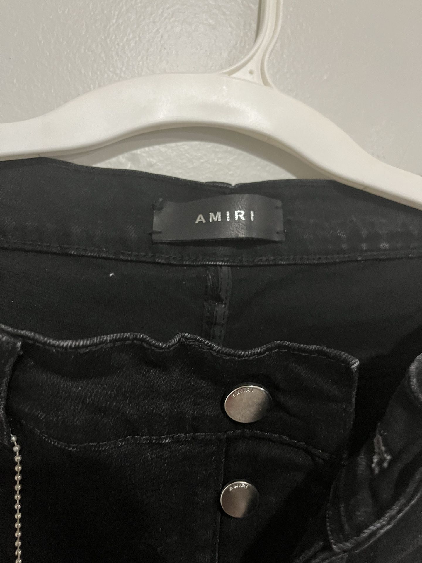 Amiri Aged Black & Paint Drip 'Core Logo' Jeans