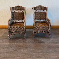 Vintage Wicker Doll Chairs
