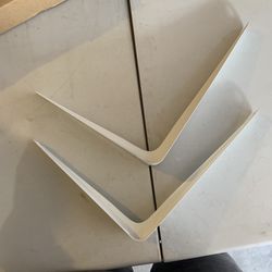 2x White Metal 8" X 10" Wall Corner Angle Shelving Shelf Brackets 