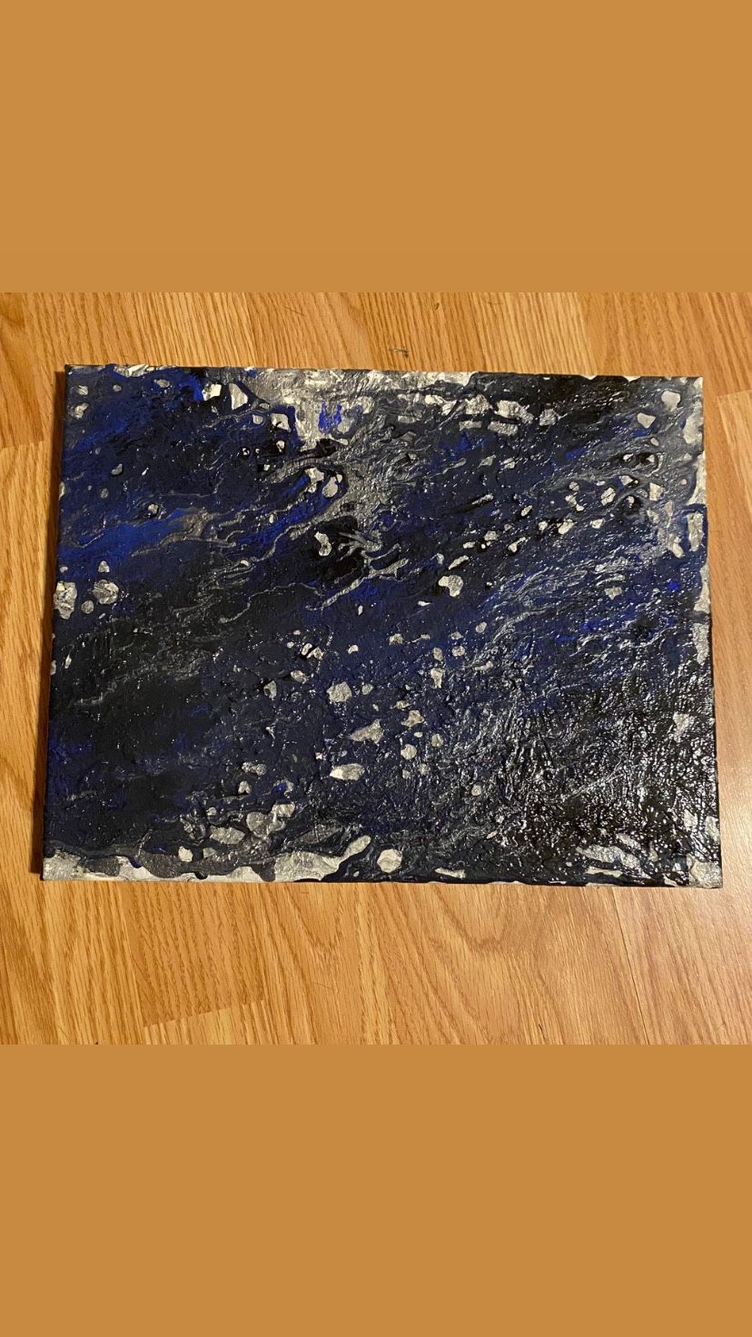 Handmade Marble Canvas Painting