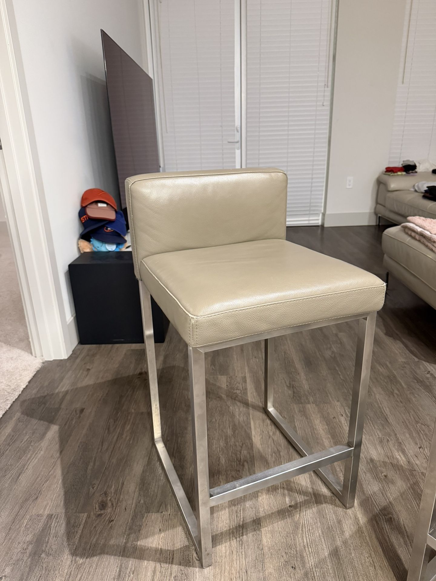 Leather Bar Stools (x2)