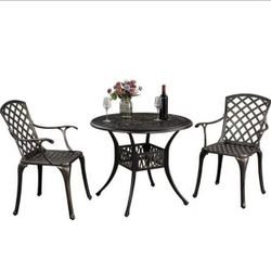 Pieces Outdoor Bistro Table Patio Dining Chairs