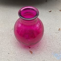 Large Purple Glass Bubble Vase