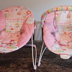 Bright Starts Baby Bouncer ,the chair is complete asking $18).the other chair is for $10.