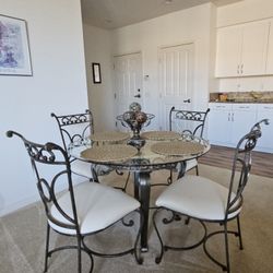 Glass Table + 4 Chairs
