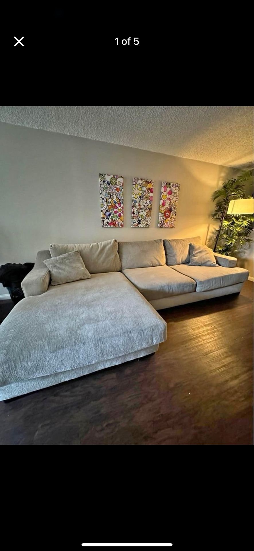 Lodge Fog Sectional Couch Living Spaces