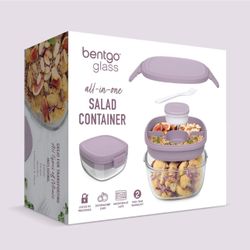 Lavender Bentgo Glass All-in-One Salad Container 
