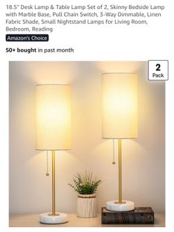 18.5 “ table lamps…3 way dimmable …. Nice ….🔥🔥🔥