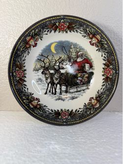 The Royal Stafford Christmas Bowl featuring Santa's Sleigh