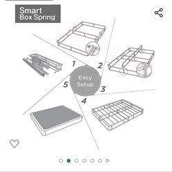 ZINUS 5 Inch Metal Smart Box Spring / 700 lbs Mattress Foundation / Strong Frame / Easy Assembly, Queen
