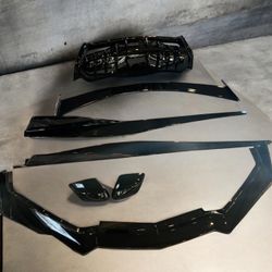 For 2020-2025 Corvette C8 Full Body Kits ( side skirts, front lip, Diffuser & mirror caps &spoiler)