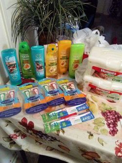 Shampoo ,shavers and toothbrushes