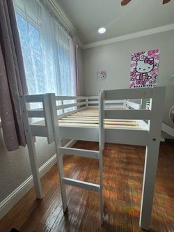 Loft bed with slide