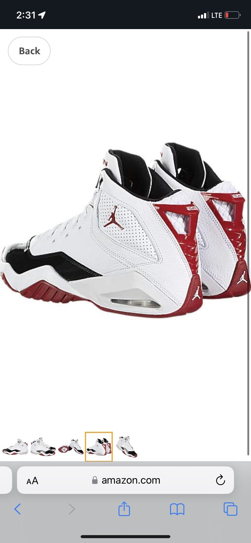 New Size 13 Jordan B'Loyal White/Varsity Red-Black