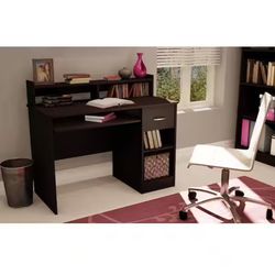 South Shore Brown Desk With Hutch