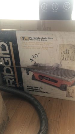 Ridged wet tile saw