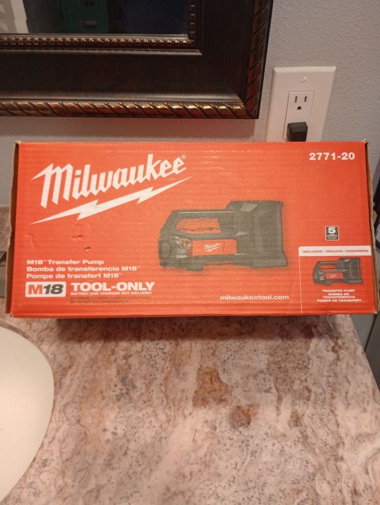 Milwaukee M18 Pump New In Its Box Tool Only