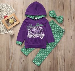 NEW Mermaid Hoodie Top and Pants Set