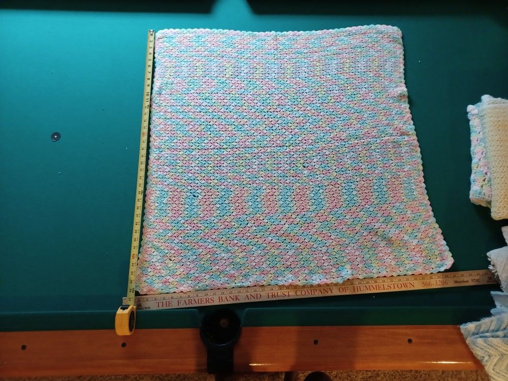 Knitted Homemade Baby Throw
