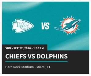 KANSAS CITY CHIEFS vs. MIAMI DOLPHINS