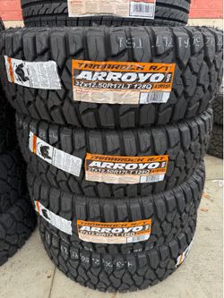 37x12.50r17 ARROYO RT 4 NEW TIRES INSTALLED ✅ INSTALADAS ✅