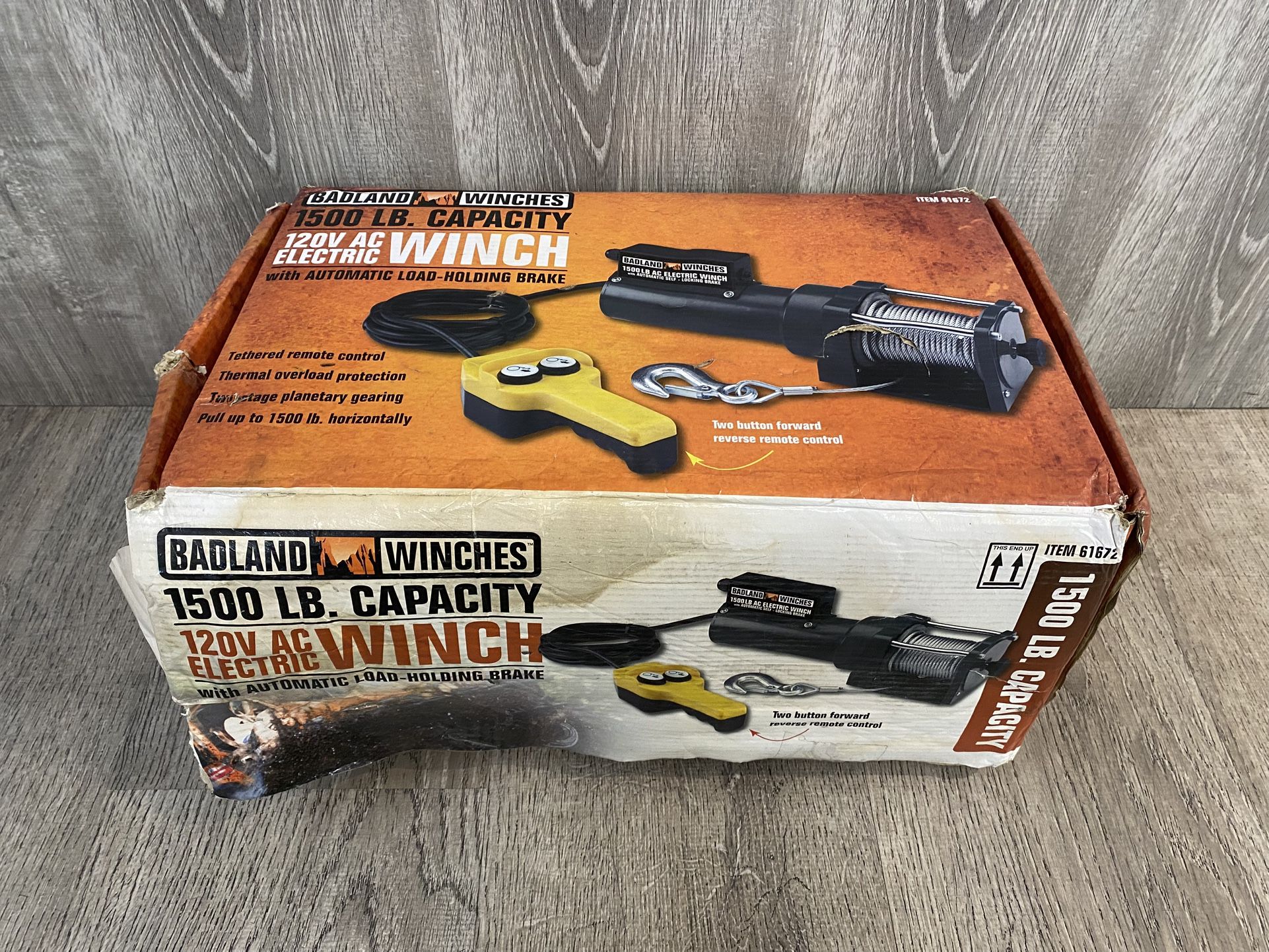Badlands 1500Lb. Capacity 120V AC Electric Winch