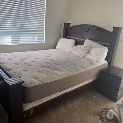 Queen Bed Frame + Mattress + Dresser Set