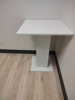 Pink Chairs and White Table
