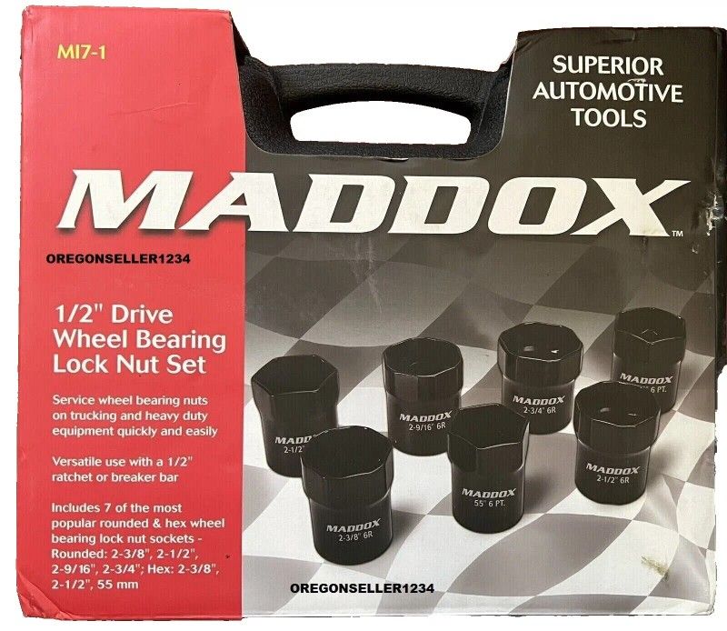 MADDOX 1/2 in. Drive Wheel Bearing Lock Nut Set