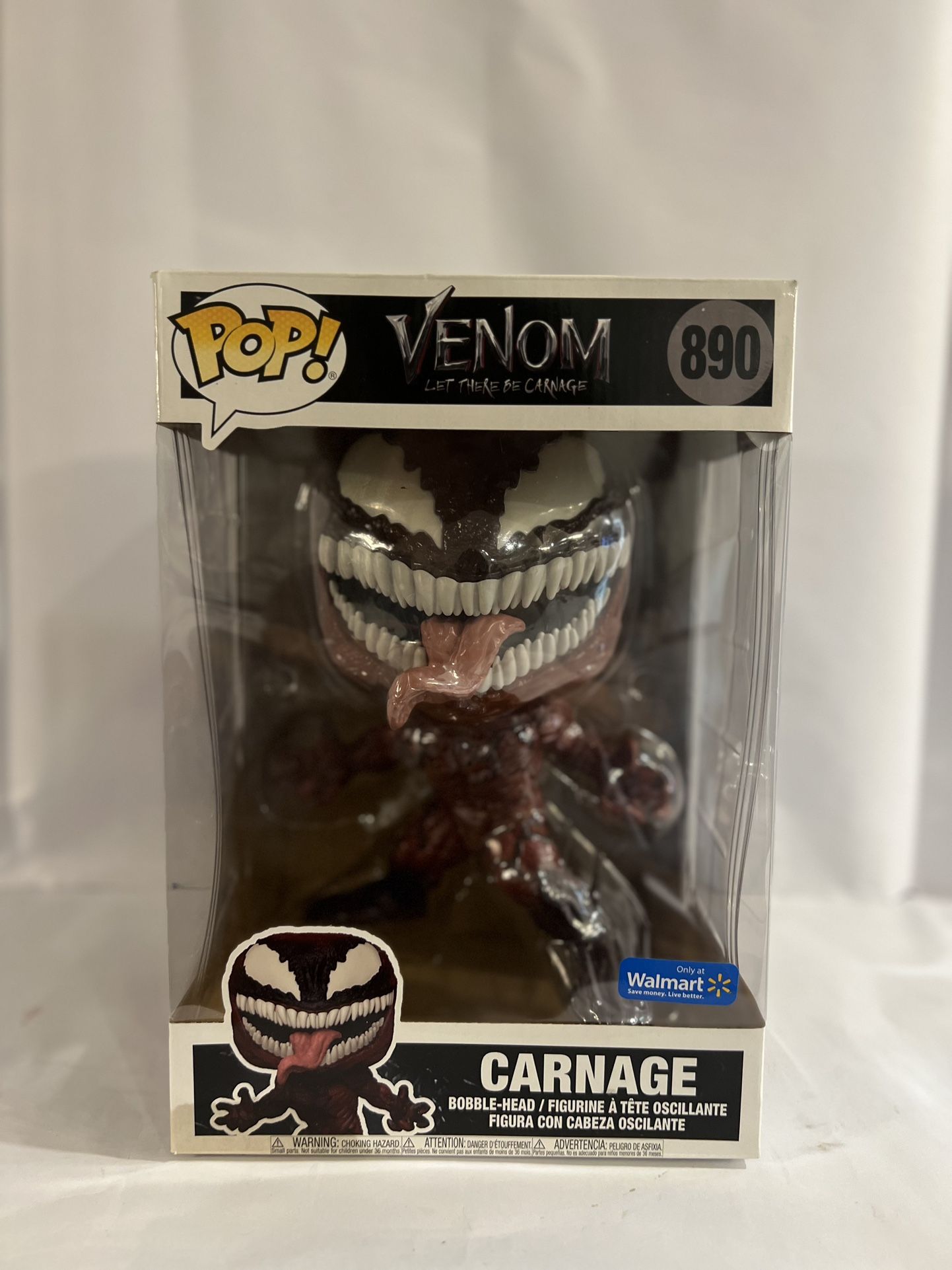 Funko Pop! Venom Let There Be CARNAGE 890 JUMBO 10" Inch Walmart Exclusive