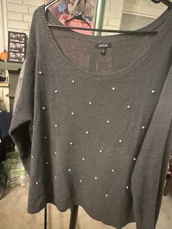 Rhinestone Embellished Sweater