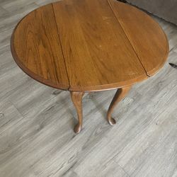 Antique Small Table With Folding Sides 