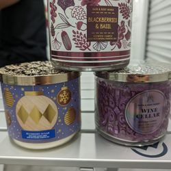 Brand New Bath And Body Works 3 Wick Candles