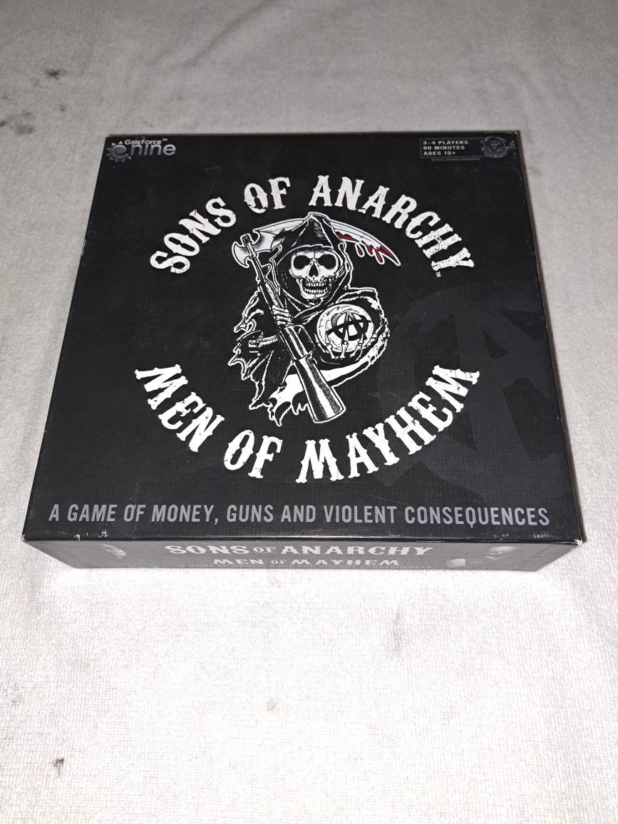 Sons Of Anarchy Men Of Mayhem Board Game In Excellent New Condition (Is Complete Nothing Missing)