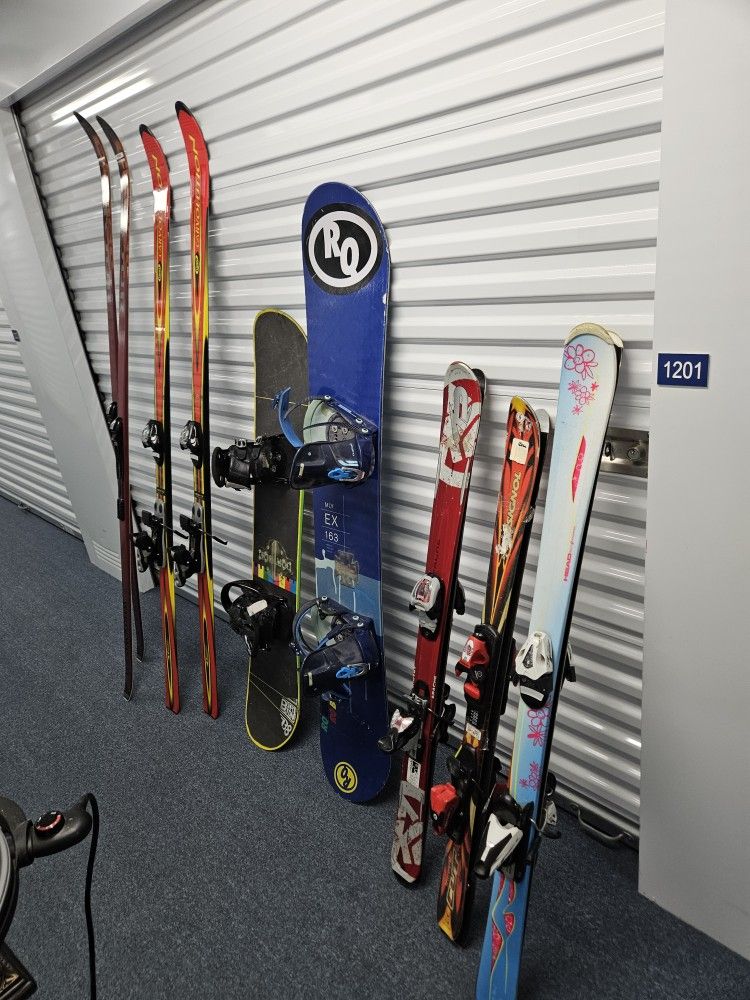 Skis , snowboards, boots. Poles.  bulk sell. 