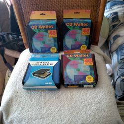 4 CD Wallets and also for DVDS. New. $12 for all 4