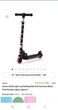 Jetson Light Up Pink Scooter