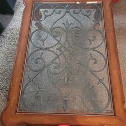 Antique Glass Coffee Table 