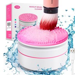 Makeup Brush Cleaner Machine, Electric Make up Brush Cleaner Cleanser, Quick Deep Cleaning for Makeup Brushes Sponge, With Strong Suction Cup Stick to