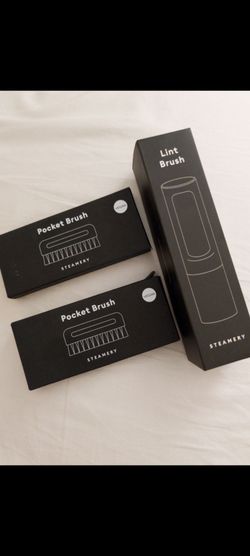 Steamery pocket brush and lint brush