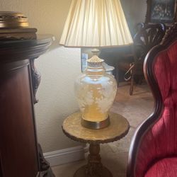 Vintage Carl Falkenstein Glass Table Lamp 