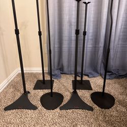 Hight Adjustable Atlantic and Sanus speaker stands - 3 pairs