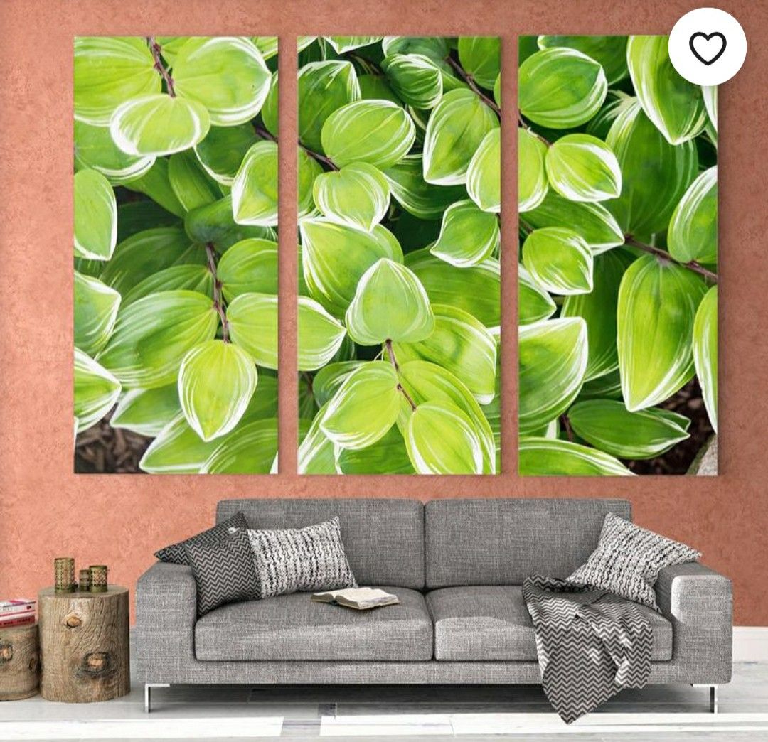 Green Leaf Abstract Canvas
