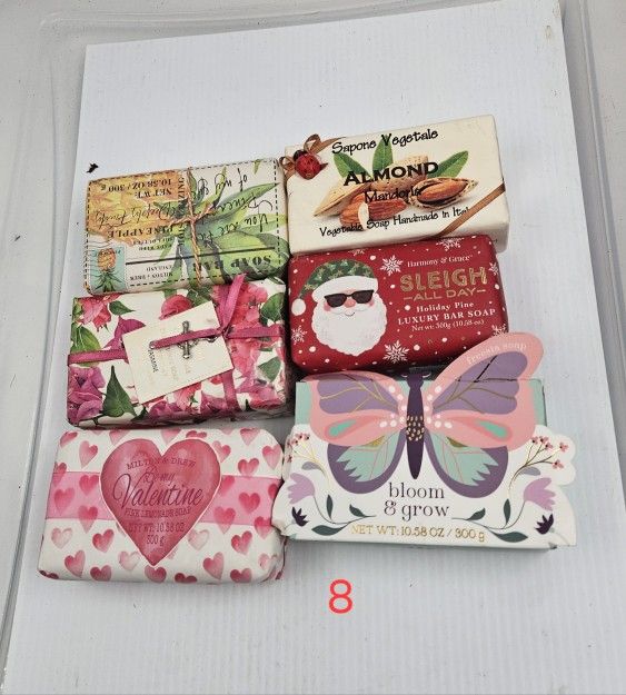 6 Vegetable Soap Bar Handmade "in Italy and more" As Is