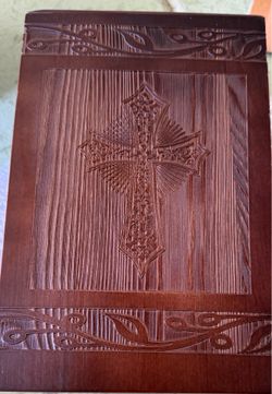 Adult Walnut  Carved Wood Urn