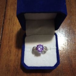 New .925 Sterling Silver Alexanderite Topaz Ring Size 8 