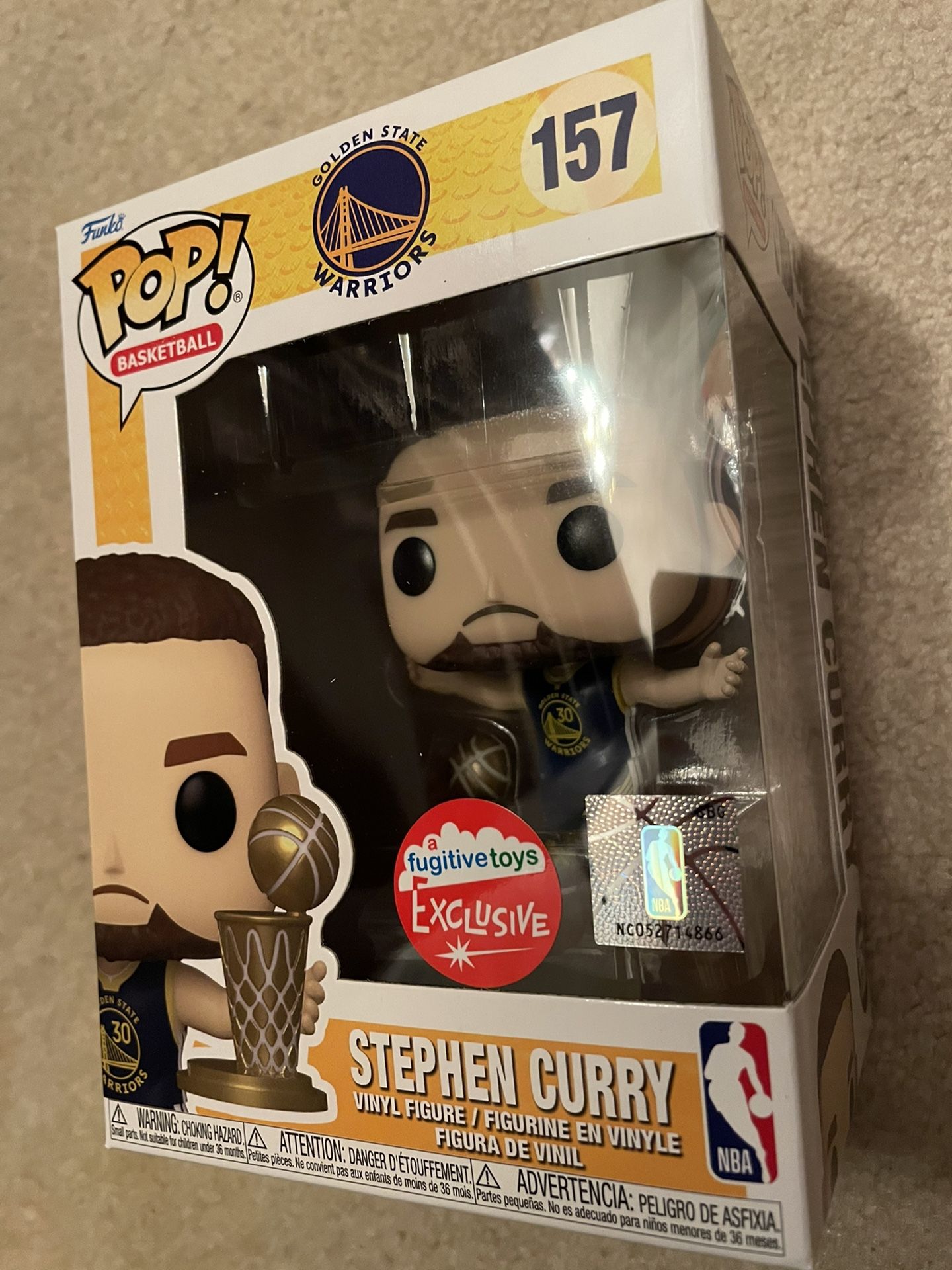 Funko Pop Exclusive Nba Stephen Curry With Gold Trophy