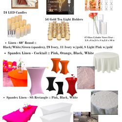 A lot of Event & Home Decor Items